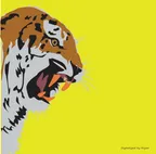 A roaring tiger's face || Illustrator artwork thumbnail