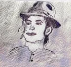 Michael Jackson sketch- on tissue paper✒️ thumbnail