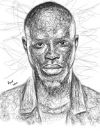 Scribble portrait of American actor 