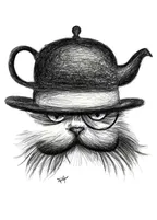 Drawing a Cat with strange hat! // Digital artwork. thumbnail