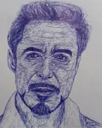 Scribble portrait of Robert Downey- pen drawing ✒️ thumbnail