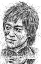 Memorable fighter - scribble portrait of 