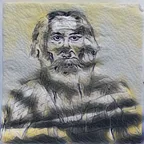 Rabindranath Tagore sketch- on tissue paper✒️ thumbnail