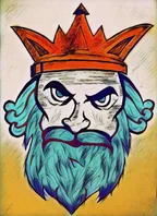 King face - pen drawing ✒️ thumbnail