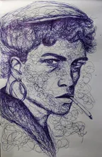 Scribble portrait of 