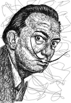 Scribble portrait of 