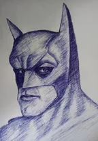 Batman || ballpoint pen drawing ✒️ thumbnail