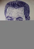 Scribble portrait of Leonardo DiCaprio- ballpoint pen drawing ✒️ thumbnail