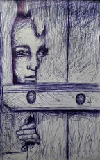 Scribble Drawing - Imprisoned boy! thumbnail