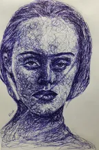 Scribble portrait of a 