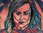 Brie Larson portrait drawing- [Captain Marvel's Carol danvers] thumbnail