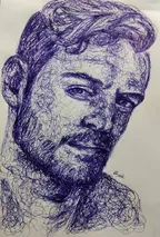 Scribble portrait of 