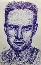 Scribble portrait of 