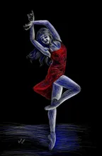 Drawing a dancing figure - [Digital scribble artwork] thumbnail