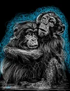 Love between two brothers! - digital scribble artwork thumbnail