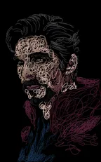 Digital Scribble portrait of 