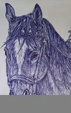 Horse 🐴 || ballpoint pen drawing thumbnail