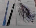 Drawing an eye - ballpoint pen artwork✒️ thumbnail